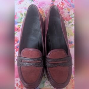 Bottega Veneta Burgundy and Dark Brown Loafers